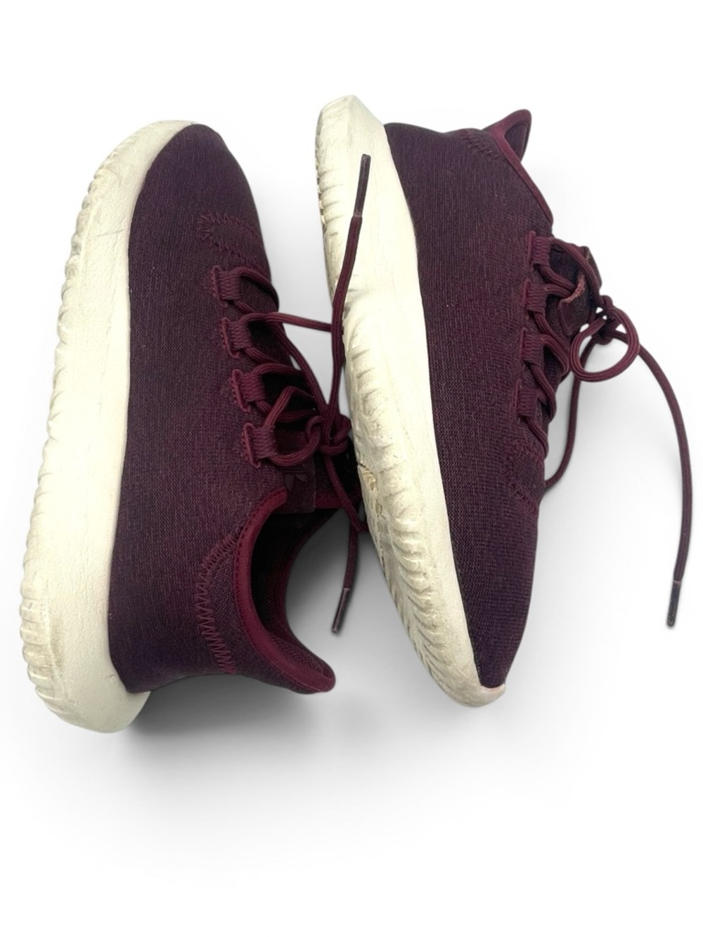 Adidas Tubular Shadow Burgundy Knit Sneakers Women’s 7.5 Casual Comfort - Picture 7 of 10
